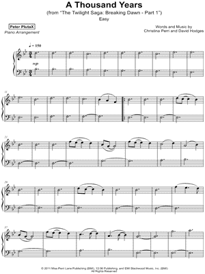 A Thousand Years Sheet Music 109 Arrangements Available Instantly Musicnotes