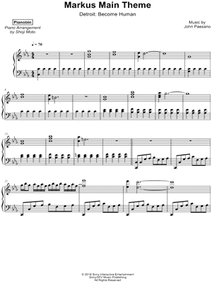 Pianobin - Markus Main Theme (Detroit: Become Human) - Sheet Music (Digital Download)