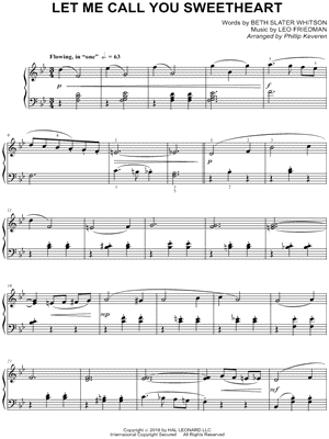 Let Me Call You Sweetheart Sheet Music by Phillip Keveren - Piano Solo