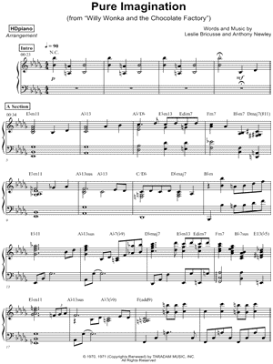 HDpiano - Pure Imagination - (from Willy Wonka & the Chocolate Factory) - Sheet Music (Digital Download)