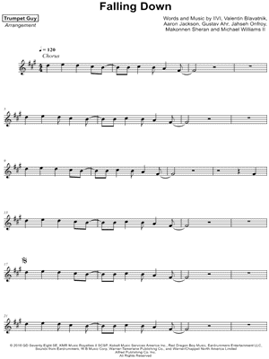 Trumpet Guy - Falling Down - Sheet Music (Digital Download). 