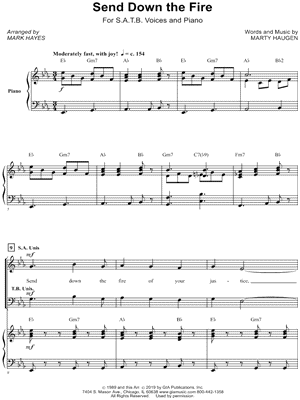 Mark Hayes - Send Down the Fire - Sheet Music (Digital Download)