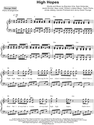 Simon Says - High Hopes Sheet music for Soprano, Alto, Tenor, Bass voice &  more instruments (Mixed Ensemble)