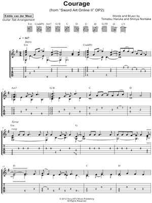 Eddie van der Meer - Courage (from Sword Art Online II OP2) - Sheet Music (Digital Download)