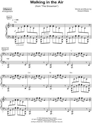 verbinding verbroken Toeschouwer Betsy Trotwood Walking in the Air" Sheet Music - 35 Arrangements Available Instantly -  Musicnotes