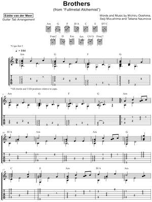 Play Brothers (Fullmetal Alchemist) Music Sheet