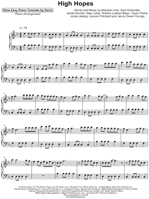 Simon Says - High Hopes Sheet music for Soprano, Alto, Tenor, Bass voice &  more instruments (Mixed Ensemble)