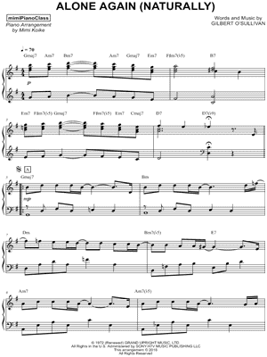 Alone Again (Naturally) (Lead Sheet / Fake Book) - Print Sheet Music