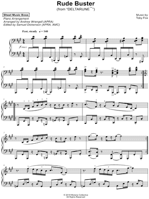 Sheet Music Boss Field Of Hopes And Dreams Sheet Music Piano Solo In G Minor Download Print Sku Mn0195254 - roblox deltarune rude buster