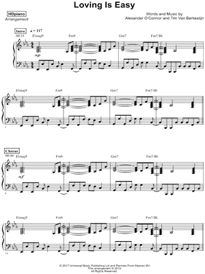 Hdpiano Sheet Music Downloads From Rex Orange County Benny Sings At Musicnotes Com
