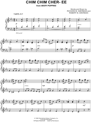 Chim Chim Cher-ee - (from Mary Poppins) - Sheet Music (Digital Download)