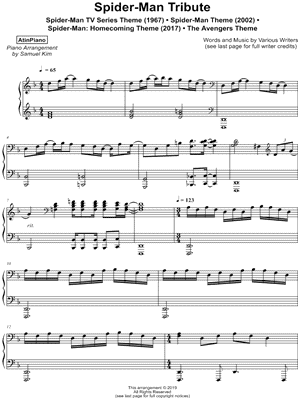 Spider Man Sheet Music To Download And Print