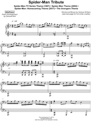 Spider Man Homecoming Main Theme - Spider Man Homecoming Sheet music for  Piano (Solo)