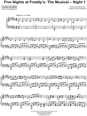 Five Nights at Freddy's – The Newton Brothers (Movie Theme) Sheet music for  Piano (Solo)