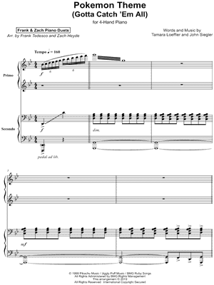 Pokémon Theme Sheet Music 21 Arrangements Available