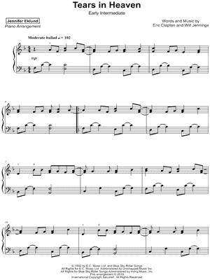 Eric Clapton - Tears In Heaven (Barbershop Quartet) Sheet music for Tenor,  Bass voice, Baritone (Men's Choir)