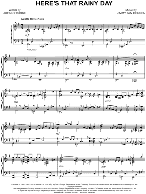 Rainy Day sheet music for voice, piano or guitar (PDF)