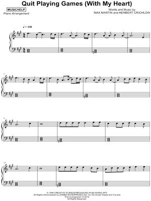 Quit Playing Games (with My Heart) by The Backstreet Boys - Choir - Digital  Sheet Music