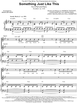 Something Just Like This Sheet Music 47 Arrangements Available Instantly Musicnotes