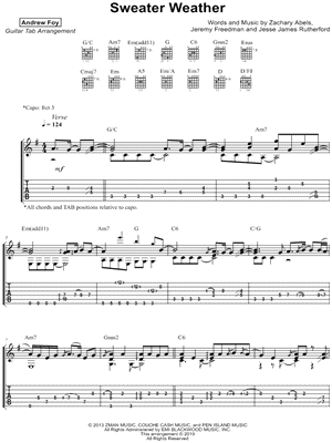 Sweater Weather - C Instrument Sheet Music to download and print