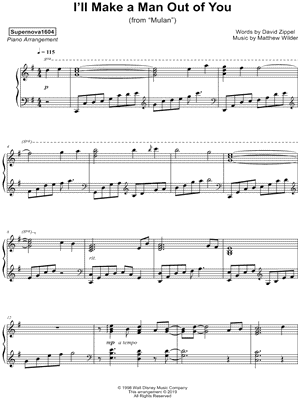 I Ll Make A Man Out Of You Sheet Music 12 Arrangements Available Instantly Musicnotes