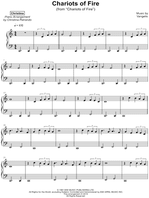 Christina - Chariots of Fire - (from Chariots of Fire) - Sheet Music (Digital Download)
