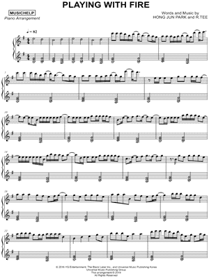 Playing With Fire (불장난) - BLACKPINK Sheet music for Piano (Solo