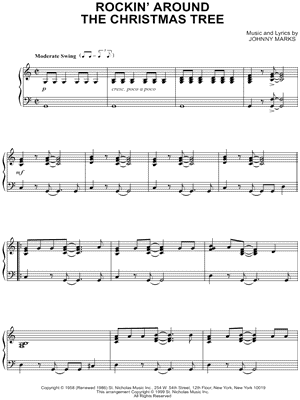 Rockin' Around the Christmas Tree Sheet Music by Brenda Lee - Easy Piano