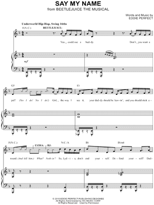 Say My Name From Beetlejuice Musical Sheet Music In F Major