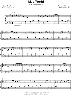 Mad World (arr. AJ Tan) Sheet Music, Adam Lambert