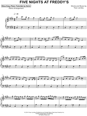 Five Nights at Freddy's – The Newton Brothers (Movie Theme) Sheet music for  Piano (Solo)