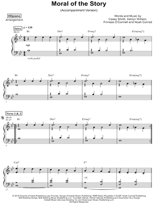 Hdpiano Moral Of The Story Accompaniment Version Sheet Music