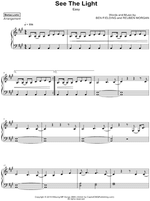 Betacustic See The Light Easy Sheet Music Piano Solo In A