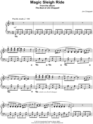Jim Chappell - Magic Sleigh Ride - Sheet Music (Digital Download)