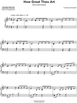 ▷ How Great Thou Art Sheet Music (Piano Solo) - OKTAV