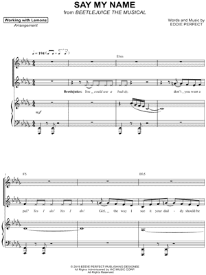Say My Name Sheet Music 2 Arrangements Available Instantly