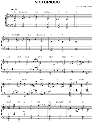 David Foster - Victorious - Sheet Music (Digital Download)