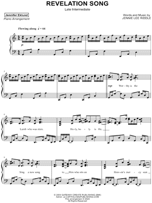 Revelation Song by Jennie Lee Riddle - Trumpet - Digital Sheet Music