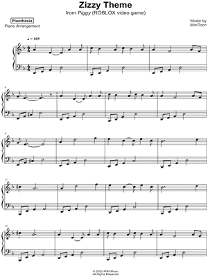 Pianthesia Bunny S Theme Sheet Music Piano Solo In Eb Minor