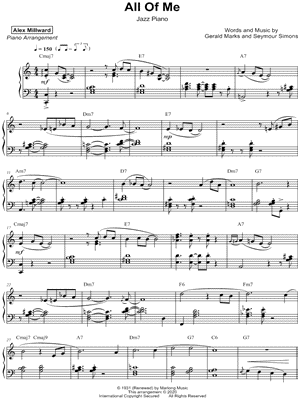 All Of Me Sheet Music Arrangements Available Instantly Musicnotes