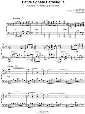 Petite Sonate Pathetique: I. Allegro - Hommage Beethoven - Sheet Music (Digital Download)