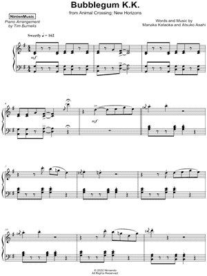 Nintenmusic Bubblegum K K Sheet Music Piano Solo In G Major