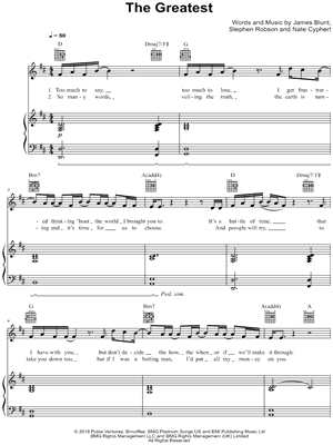 James Blunt Monsters Sheet Music in Eb Major (transposable) - Download &  Print - SKU: MN0207798