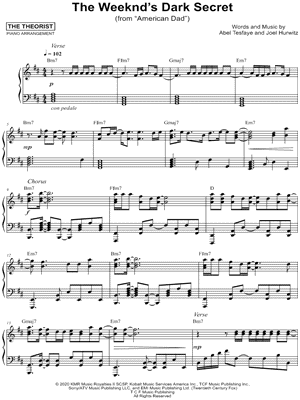 The Weeknd - Sacrifice – piano solo sheet music Sheet music for Piano  (Solo)