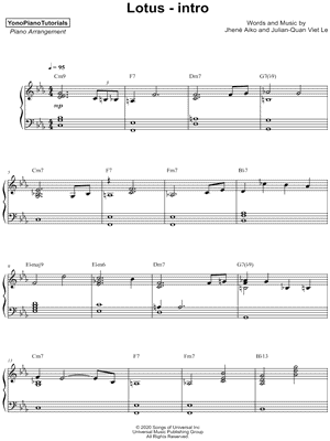 Yonopianotutorials Lotus Intro Sheet Music Piano Solo In C Minor Download Print Sku Mn0211688