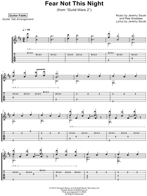Guitar Fable - Fear Not This Night - (from Guild Wars 2) - Sheet Music (Digital Download)
