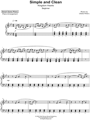 explorar Civil Hermano Smart Game Piano "Simple and Clean [beginner]" Sheet Music (Piano Solo) in  Bb Major - Download & Print - SKU: MN0213099