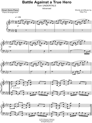 Smart Game Piano Battle Against A True Hero Advanced Sheet Music Piano Solo In F Minor Download Print Sku Mn