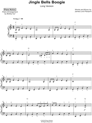 JINGLE BELLS letra Sheet music for Vocals (Solo)