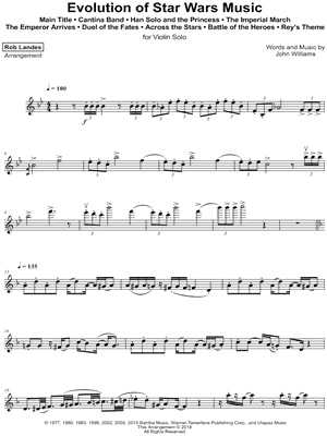 Download Digital Sheet Music Of Star Wars For Violin